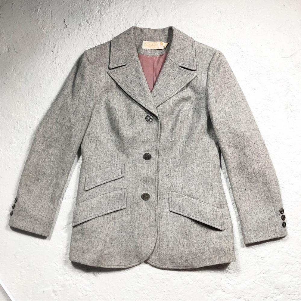Pendleton Virgin Wool Gray Blazer - image 8
